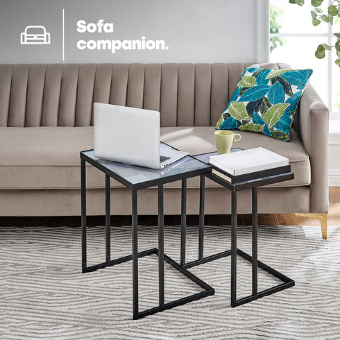 Kavic Glass Nested Tables