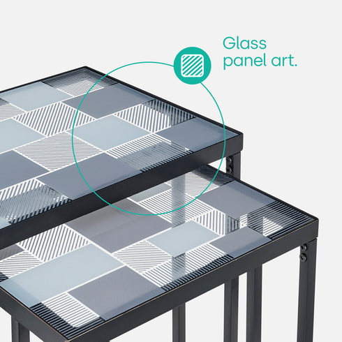 Kavic Glass Nested Tables