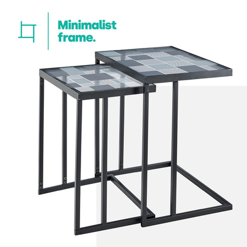 Kavic Glass Nested Tables