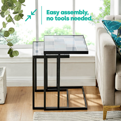 Kavic Glass Nested Tables