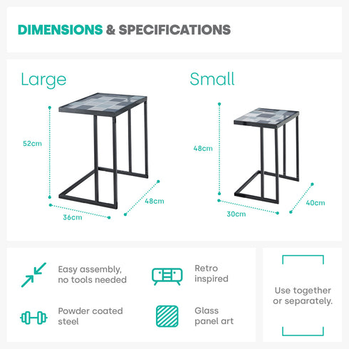 Kavic Glass Nested Tables