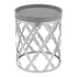 Damaski Circular Silver Side Table