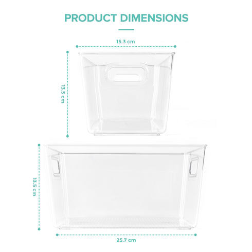 Clear Storage Tubs 3 Pack - Medium