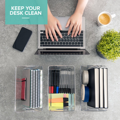 Clear Storage Tubs 3 Pack - Medium