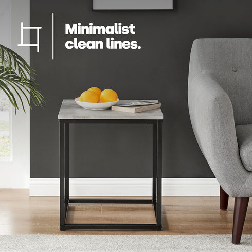 Industrial Concrete Effect Side Table