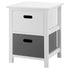 Nina 2 Drawer Storage Unit - White/Grey