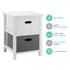 Nina 2 Drawer Storage Unit - White/Grey