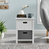 Nina 2 Drawer Storage Unit - White/Grey