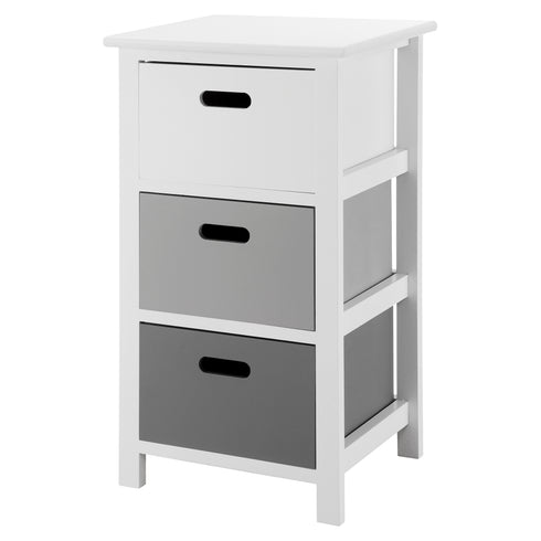 Nina 3 Drawer Storage Unit - White/Grey