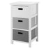 Nina 3 Drawer Storage Unit - White/Grey