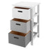 Nina 3 Drawer Storage Unit - White/Grey