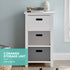 Nina 3 Drawer Storage Unit - White/Grey