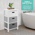 Nina 3 Drawer Storage Unit - White/Grey