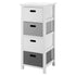 Nina 4 Drawer Storage Unit - White/Grey
