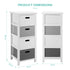 Nina 4 Drawer Storage Unit - White/Grey