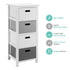 Nina 4 Drawer Storage Unit - White/Grey