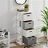 Nina 4 Drawer Storage Unit - White/Grey