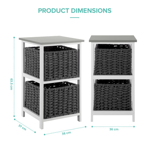 Habi 2 Drawer Storage Unit - Grey