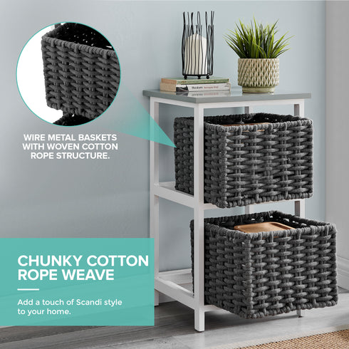 Habi 2 Drawer Storage Unit - Grey