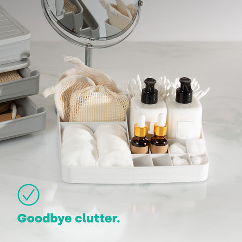 Small Desk Organiser Tray - White