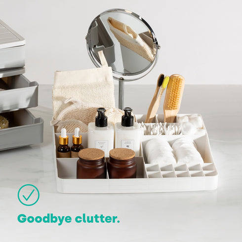 Large Desk Organiser Tray - White