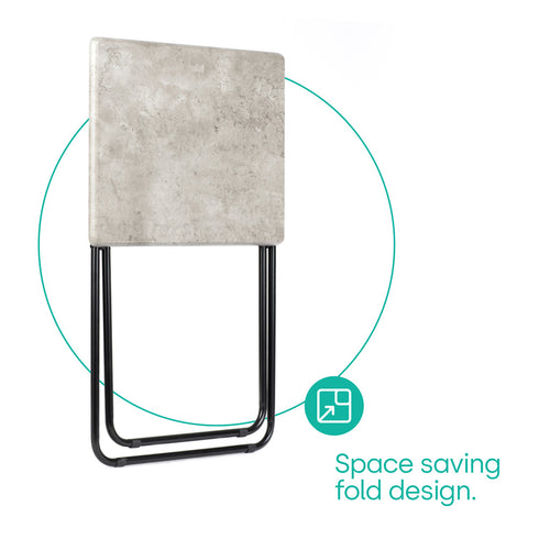 Folding Tray Table - Concrete