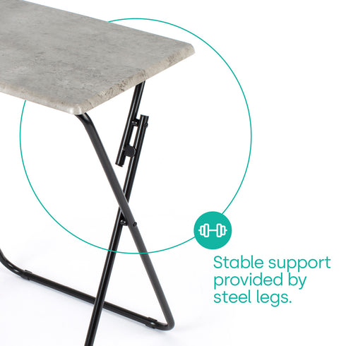 Folding Tray Table - Concrete