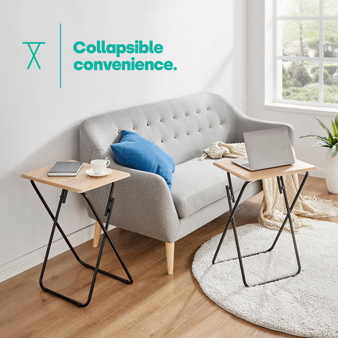 Folding Tray Table - Maple Wood