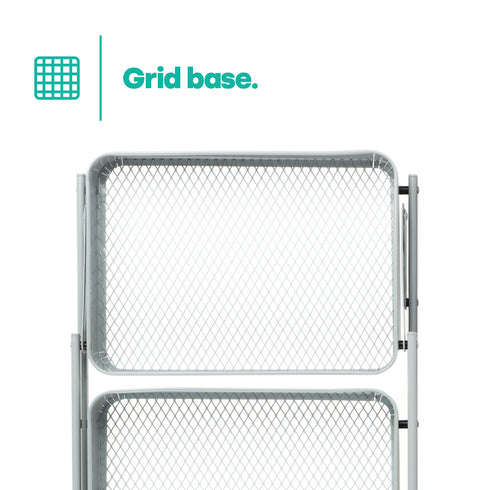 3-Tier Foldable Trolley - Grey