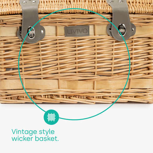 Tummel 4-Person Wicker Picnic Basket