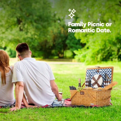 Katrine 4-Person Woven Picnic Basket