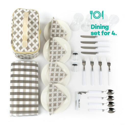 Lomond 4-Person Wicker Picnic Basket