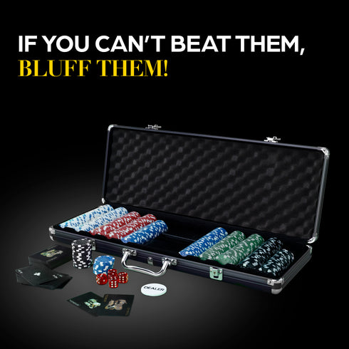 500 Chip Pro Poker Set - Black Edition