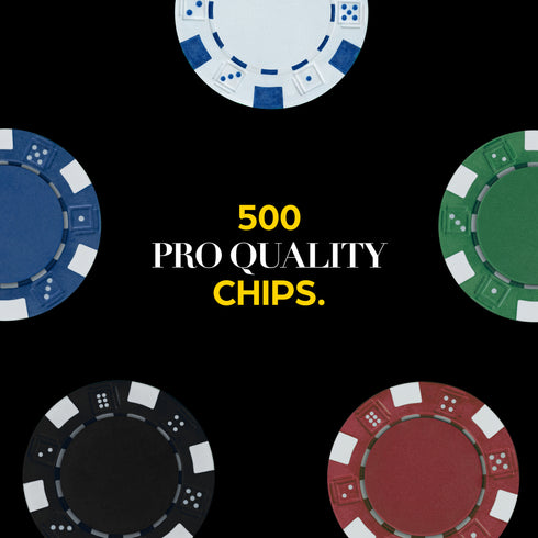 500 Chip Pro Poker Set - Black Edition