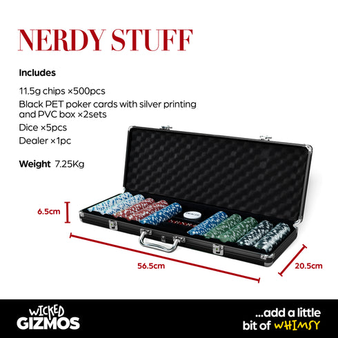 500 Chip Pro Poker Set - Black Edition