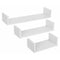 Set of 3 Floating Wall Shelves 'U-Shape' - White