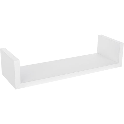 Set of 3 Floating Wall Shelves 'U-Shape' - White