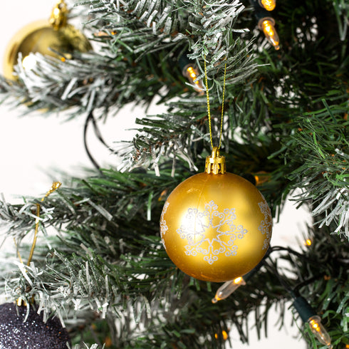 30 Christmas Baubles - Gold & Silver