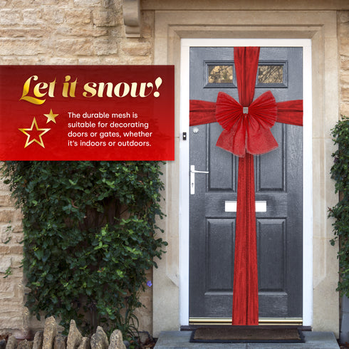 Large Christmas Door Bow - Red