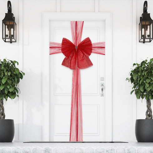 Large Christmas Door Bow - Red