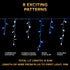 360 LED Icicle Lights - Blue and White
