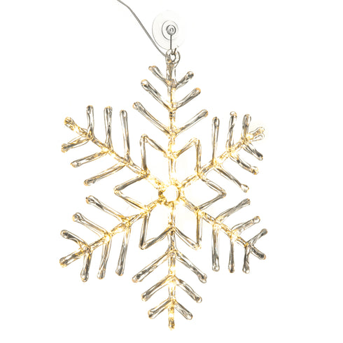 43cm Snowflake Window Light - Cool White