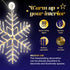 43cm Snowflake Window Light - Cool White