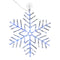 43cm Snowflake Window Light - Blue