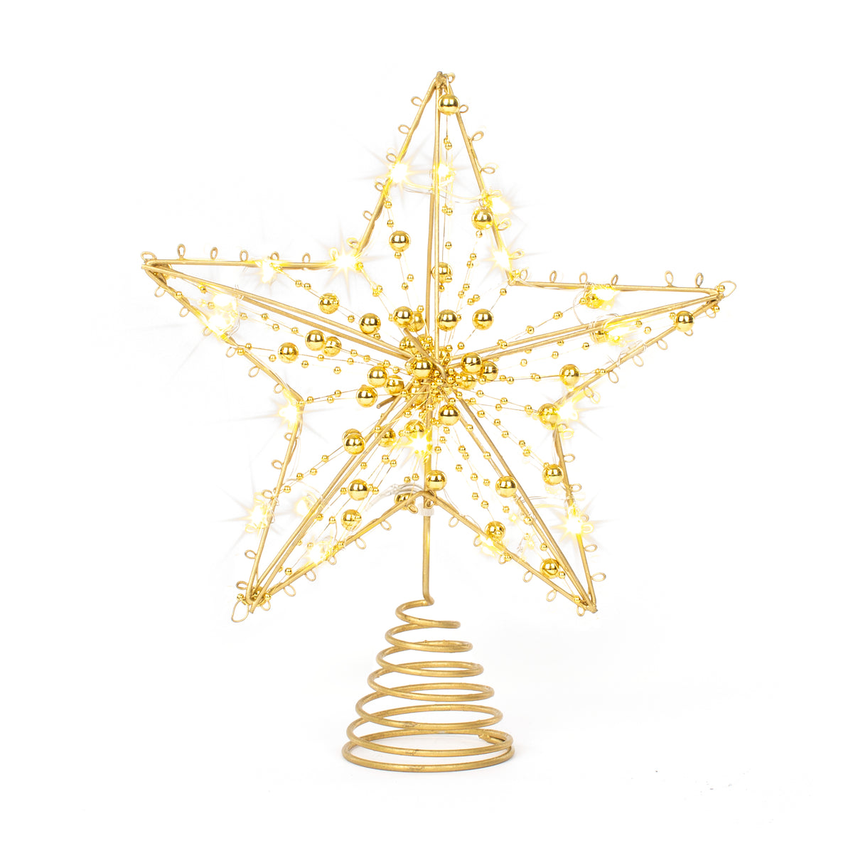 Livivo Light Up Star Tree Topper Gold Free delivery