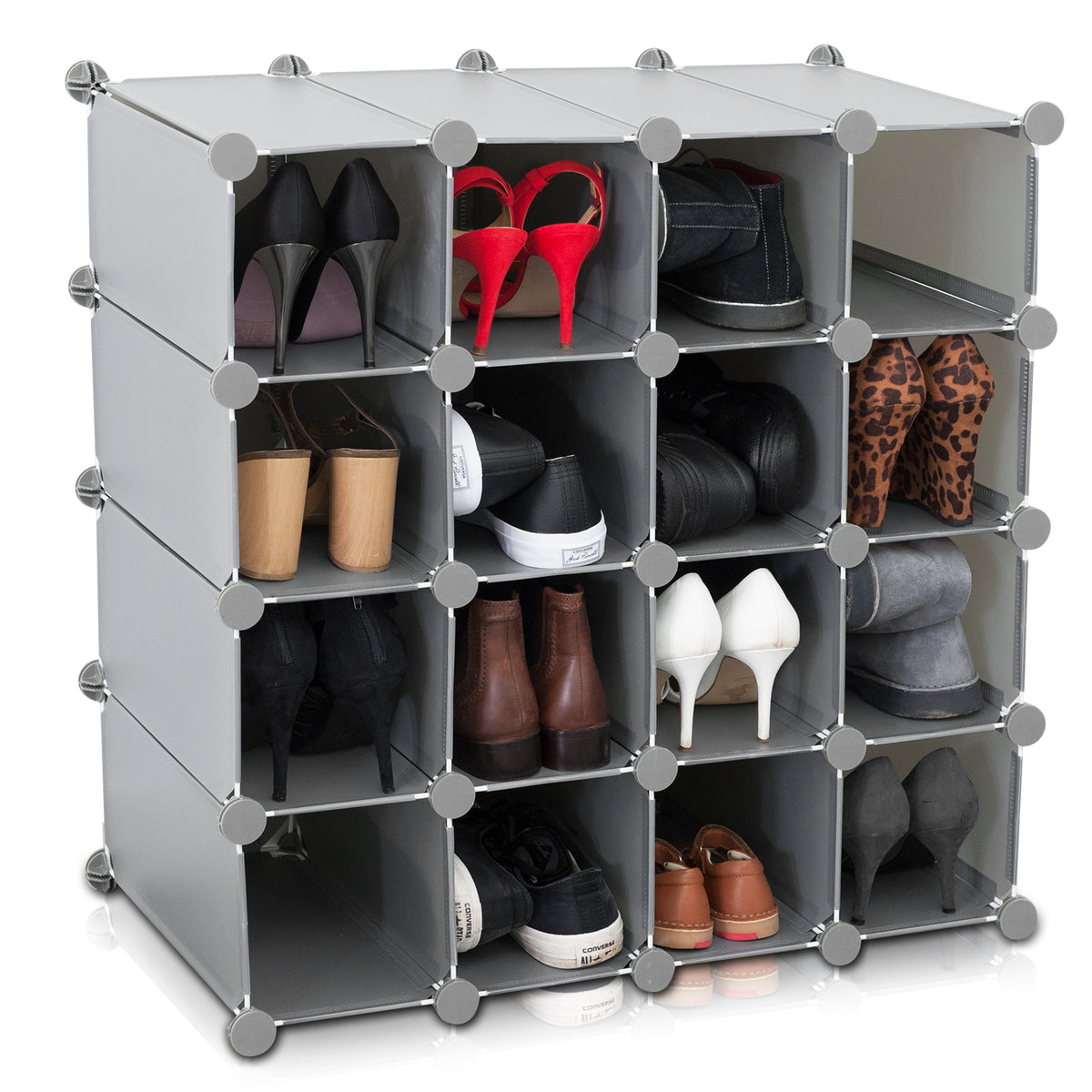 Livivo | Interlocking Storage Cubes - Grey | Free Delivery