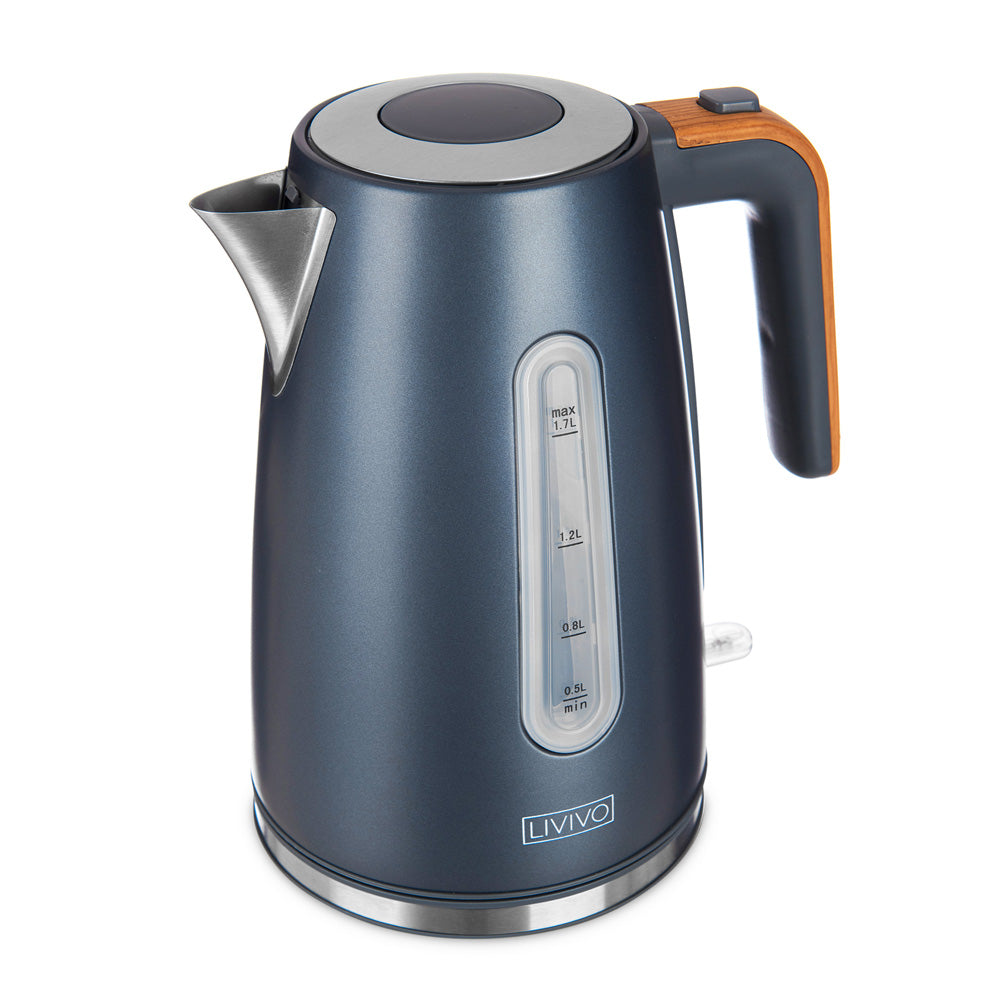 Orion 1.7L Kettle | LIVIVO Kitchen | Midnight Grey & Wood – Livivo